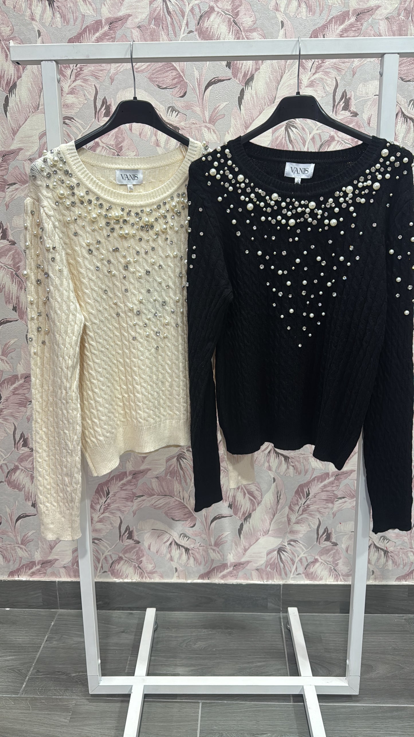 Maglione con perline