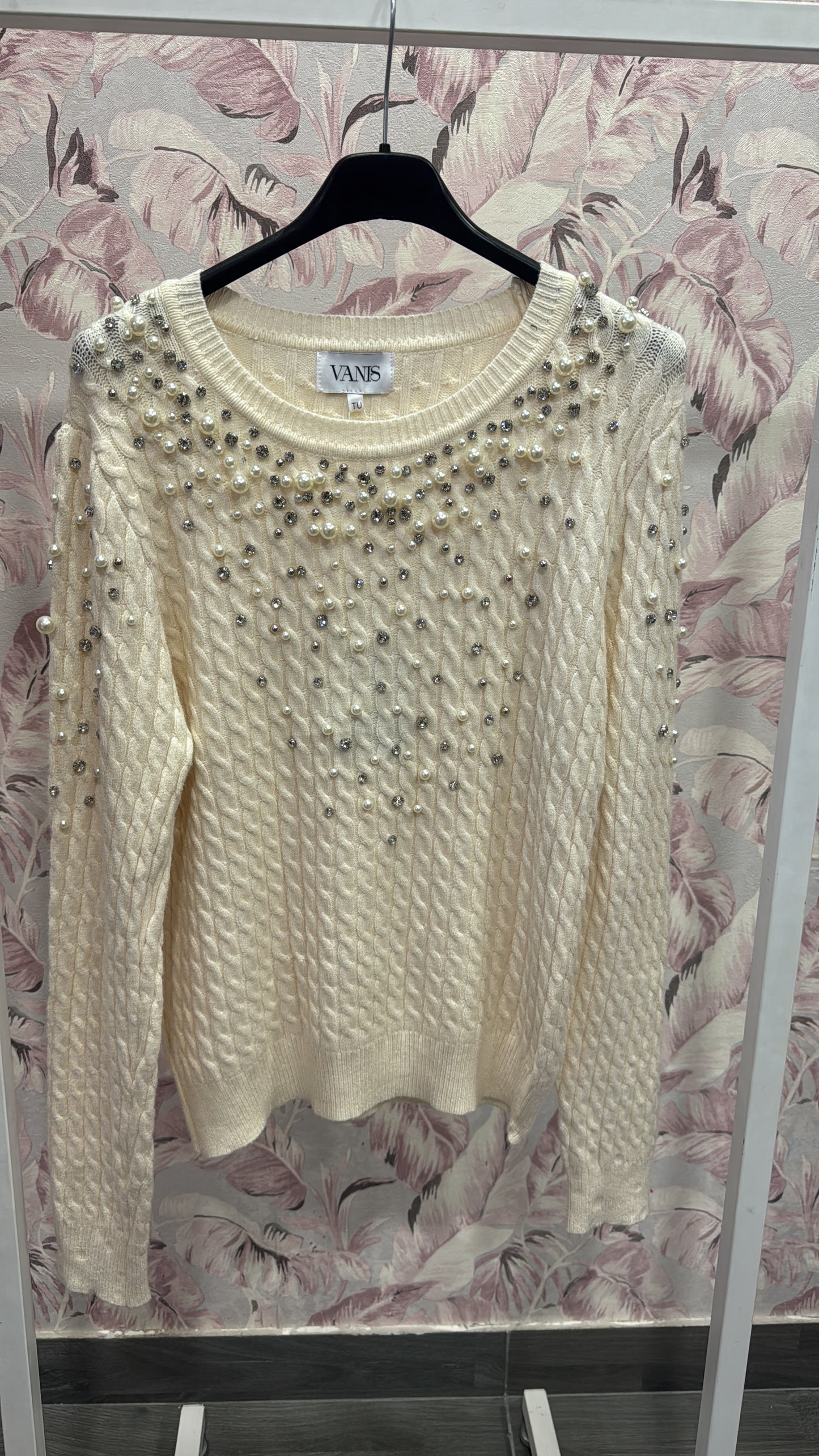 Maglione con perline